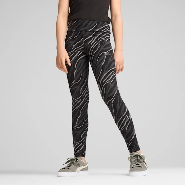 Puma's Wild Thing: Animal Print Leggings for Big Kids. Unleash the Fun!